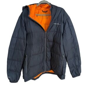Eddie Bauer EB650 Men's XXL Puffer Jacket Hooded‎ Packable Down Navy